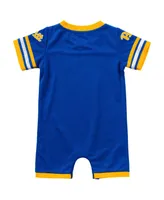 Infant Boys and Girls Colosseum Royal Pitt Panthers Bumpo Football Romper