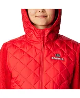 Women's Columbia Red Georgia Bulldogs Crested Peak Sherpa Full-Zip Jacket