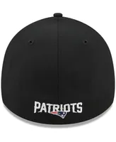 Men's New Era Black England Patriots Flawless Stripe 39THIRTY Flex Hat