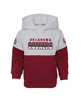 Toddler Boys and Girls Heather Gray, Crimson Oklahoma Sooners Playmaker Pullover Hoodie and Pants Set