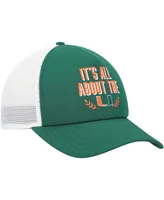 Men's adidas Green Miami Hurricanes Phrase Foam Front Trucker Adjustable Hat