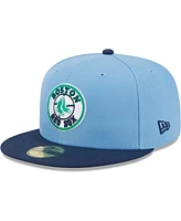 Men's New Era Light Blue, Navy Boston Red Sox Green Undervisor 59FIFTY Fitted Hat