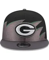 Men's New Era Black Green Bay Packers Tidal Wave 9FIFTY Snapback Hat