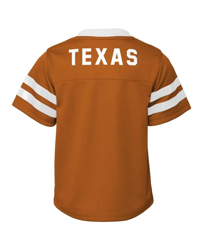 Infant Boys and Girls Burnt Orange Texas Longhorns Two-Piece Red Zone Jersey and Pants Set