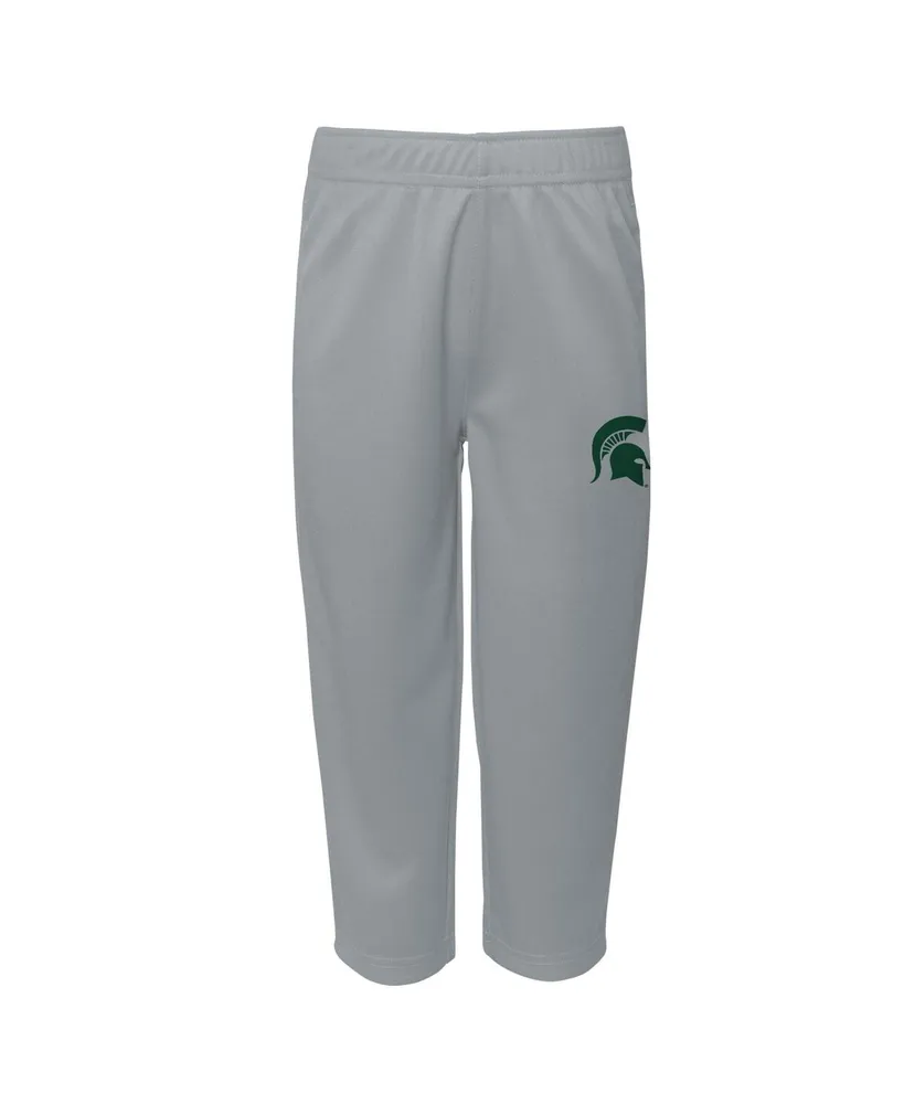 Toddler Boys and Girls Green Michigan State Spartans Two-Piece Red Zone Jersey Pants Set