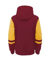 Big Boys Burgundy Washington Commanders Colorblock Full-Zip Hoodie