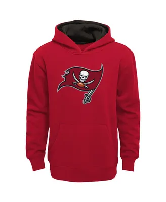 Big Boys Red Tampa Bay Buccaneers Prime Pullover Hoodie