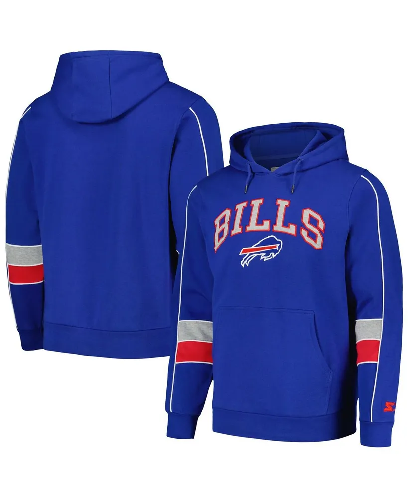 Men's Starter Royal Buffalo Bills Captain Pullover Hoodie