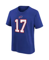 Toddler Boys and Girls Nike Josh Allen Royal Buffalo Bills Player Name Number T-shirt