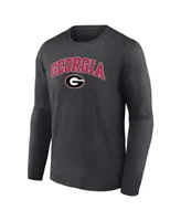 Fanatics Branded Men's Heather Gray Georgia Bulldogs Campus Long Sleeve T-Shirt