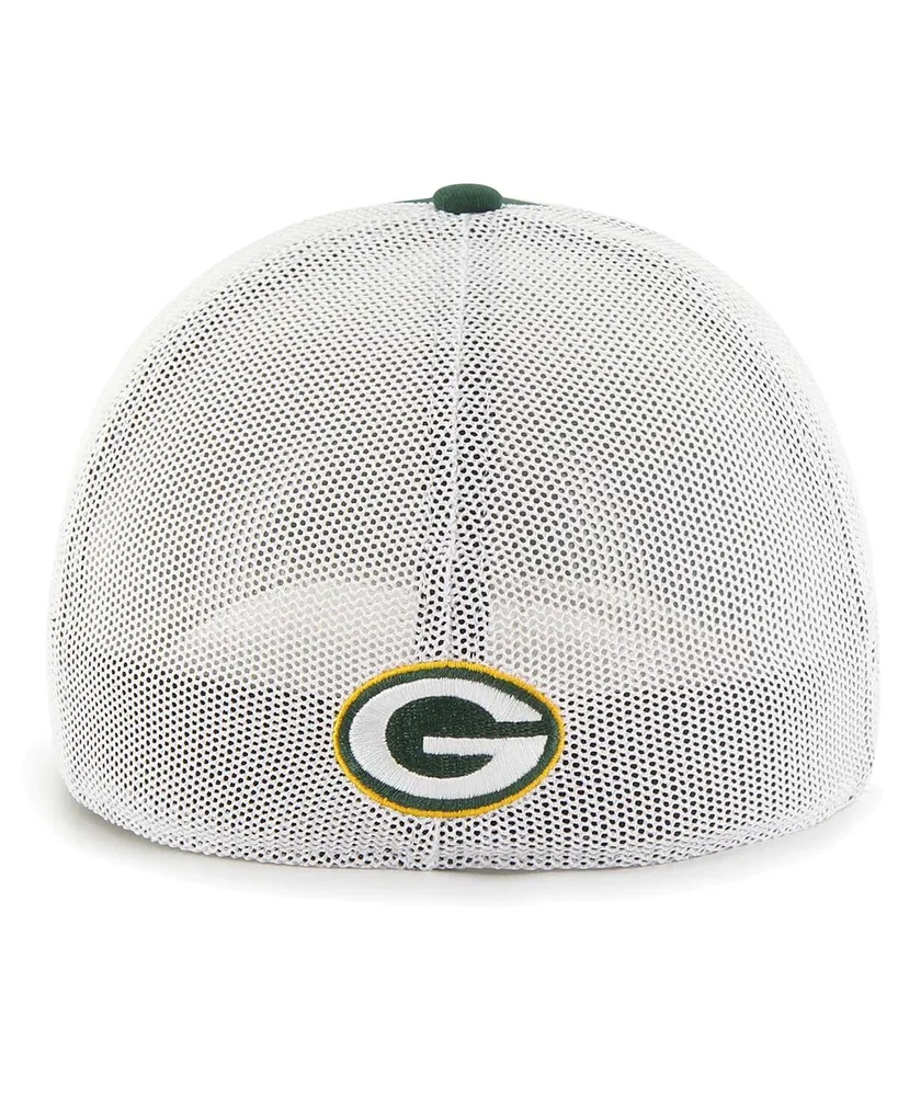 Men's '47 Brand Green Green Bay Packers Leather Head Flex Hat