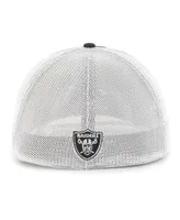 Men's '47 Brand Black Las Vegas Raiders Leather Head Flex Hat