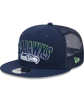 Men's New Era College Navy Seattle Seahawks Grade Trucker 9FIFTY Snapback Hat