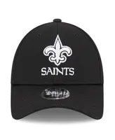 Youth Boys and Girls New Era Black New Orleans Saints Main B-Dub 9FORTY Adjustable Hat