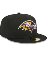 Men's New Era Black Baltimore Ravens Main 59FIFTY Fitted Hat