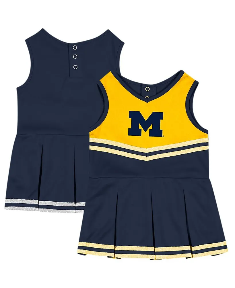 Girls Infant Colosseum Navy Michigan Wolverines Time For Recess Cheer Dress