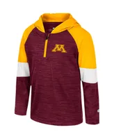 Toddler Boys and Girls Colosseum Maroon Minnesota Golden Gophers Creative Control Raglan Quarter-Zip Hoodie