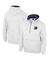 Men's Colosseum White Notre Dame Fighting Irish Half-Zip Hoodie