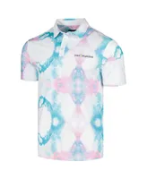 Men's Flomotion White The Players Cotton Candy Tie-Dye Polo Shirt