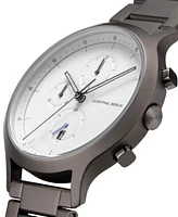 Lilienthal Berlin Men's Gunmetal Chronograph Gunmetal Stainless Steel Link Watch 42mm