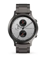 Lilienthal Berlin Men's Curcuit Chronograph Gunmetal Stainless Steel Link Watch 42mm