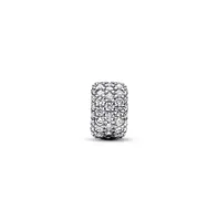 Pandora Cubic Zirconia Pave Triple-Row Charm