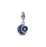 Pandora Cubic Zirconia Moon Spinning Dangle Charm