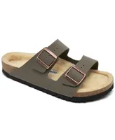 Birkenstock Men's Arizona Birkibuc Shearling Sandals from Finish Line