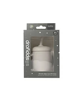 Kushies Toddler SiliSippy Baby Silicone Sippy Cup with Handles & Straw, Microwave safe