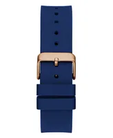 Guess Men's Analog Blue Silicone Watch 42mm