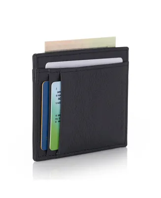 Alpine Swiss Rfid Safe Front Pocket Wallet Leather Thin Minimalist Id Card Case