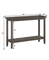 Convenience Concepts 48" Wood Ledgewood Console Table with Shelf