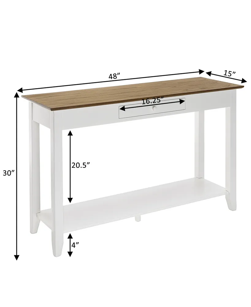 Convenience Concepts 48" Mdf American Heritage 1 Drawer Console Table