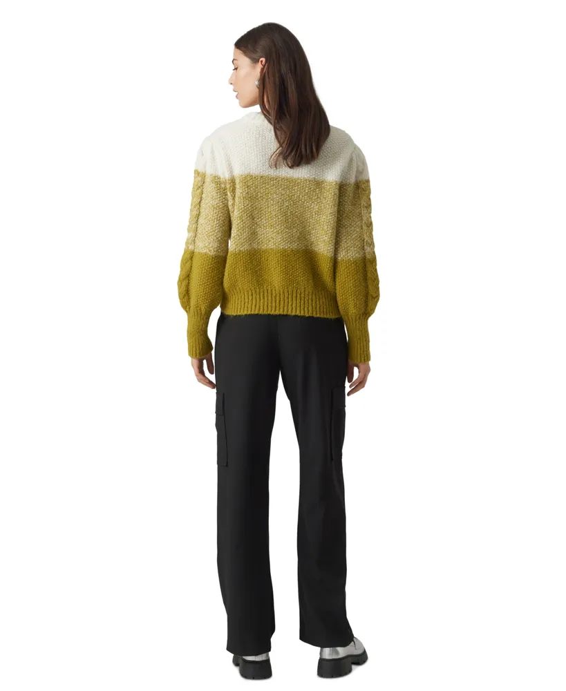 Vero Moda Women's Colorblocked Puff Sleeve Sweater