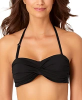 Anne Cole Solid Twist-Front Bikini Top