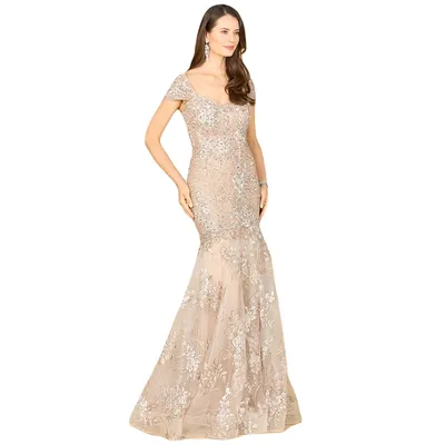 Women's Lara Cap Sleeve Mermaid Gown