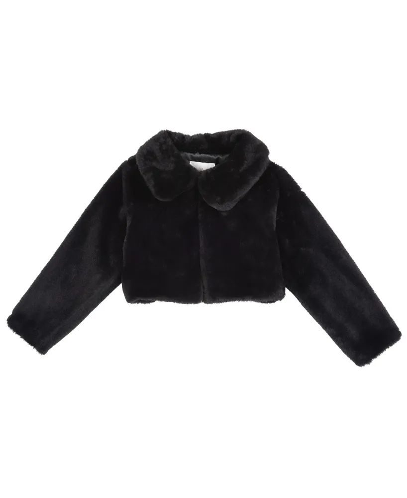 Rare Editions Toddler Girls Collared Faux Fur Jacket