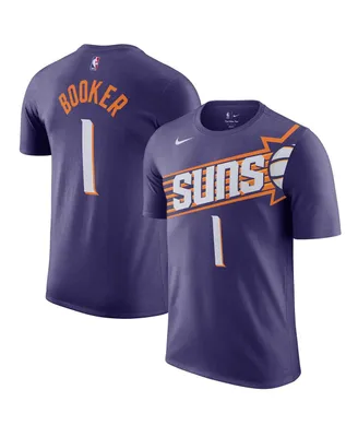 Men's Nike Devin Booker Purple Phoenix Suns Icon Edition Name and Number T-shirt