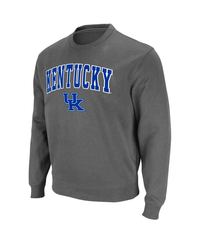Men's Colosseum Charcoal Kentucky Wildcats Arch & Logo Pullover Sweatshirt