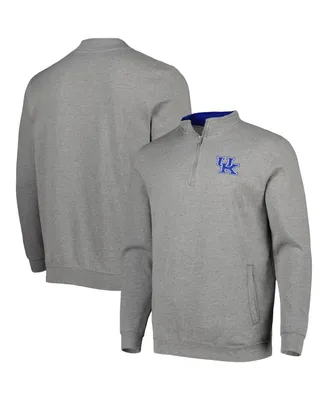 Men's Colosseum Heathered Gray Kentucky Wildcats Tortugas Quarter-Zip Sweatshirt