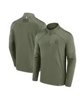 Men's Fanatics Olive Oregon Ducks Oht Military-Inspired Appreciation Titan Raglan Quarter-Zip Jacket