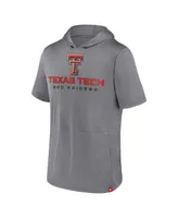 Men's Fanatics Heather Gray Texas Tech Red Raiders Modern Stack Hoodie T-shirt