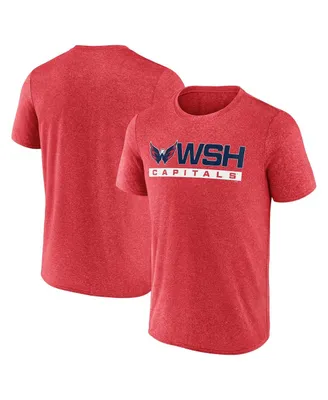 Men's Fanatics Heather Red Washington Capitals Playmaker T-shirt