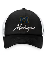 Women's Top of the World Black, White Michigan Wolverines Charm Trucker Adjustable Hat