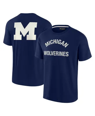 Men's and Women's Fanatics Signature Navy Michigan Wolverines Super Soft Short Sleeve T-shirt