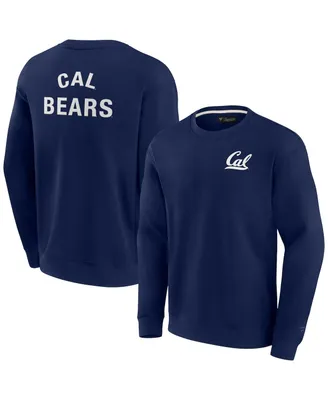 Men's and Women's Fanatics Signature Navy Cal Bears Super Soft Pullover Crew Sweatshirt