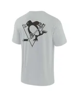 Men's and Women's Fanatics Signature Gray Pittsburgh Penguins Super Soft Short Sleeve T-shirt