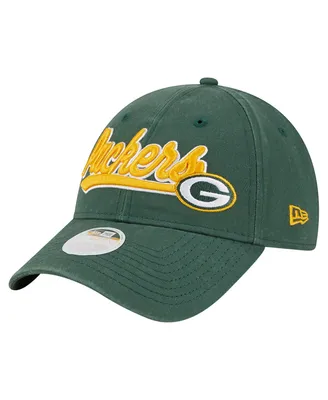 Women's New Era Green Green Bay Packers Cheer 9FORTY Adjustable Hat
