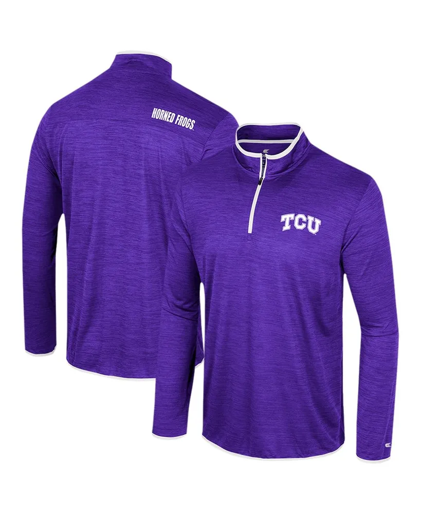 Men's Colosseum Purple Tcu Horned Frogs Wright Quarter-Zip Windshirt