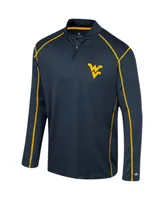 Men's Colosseum Navy West Virginia Mountaineers Cameron Quarter-Zip Windshirt